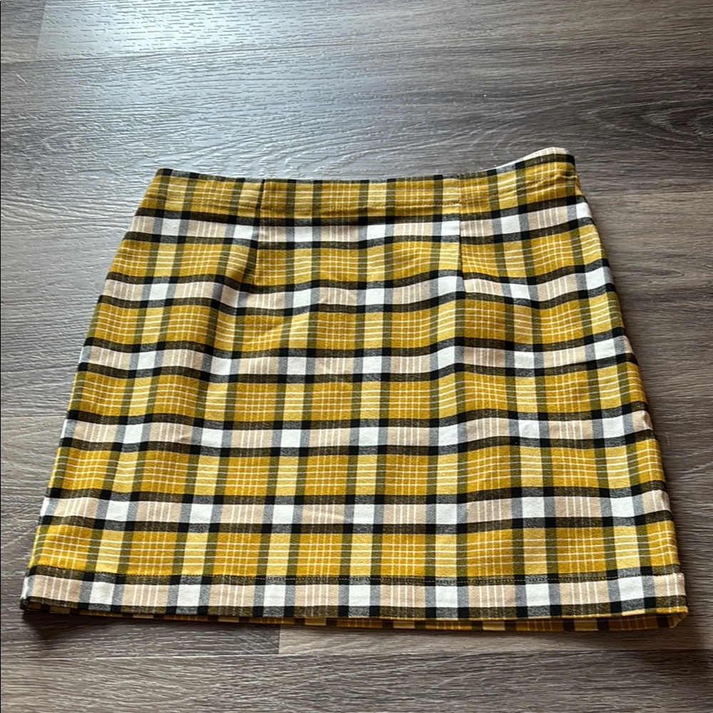 Yellow Plaid Women's Skirt
